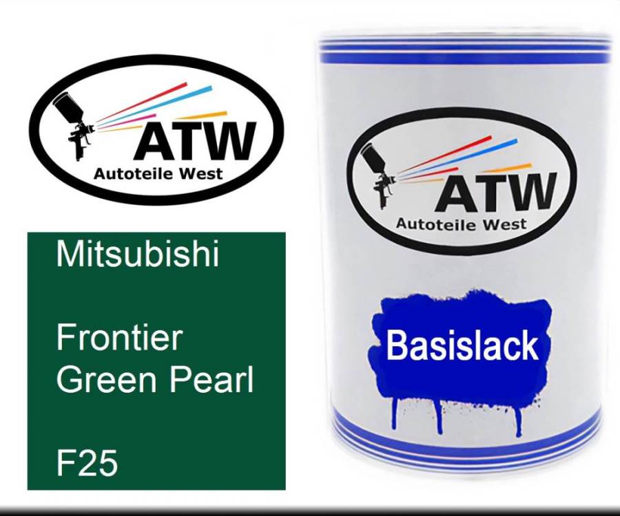 Mitsubishi, Frontier Green Pearl, F25: 500ml Lackdose, von ATW Autoteile West.